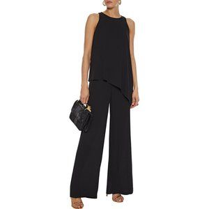 NWT - BCBG Hadli Overlay Draped Jumpsuit Black, XXS